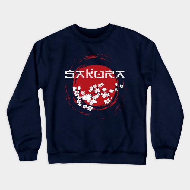 Sakura Cherry Blossom Japan Crewneck Sweatshirt by Designkix